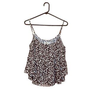 HOLLISTER Animal Print Cropped Cami, Size Medium - NWT